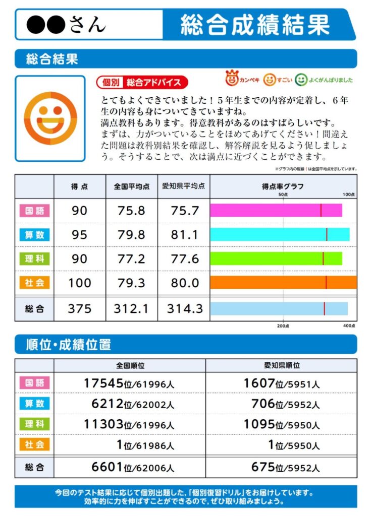 進研ゼミ小学講座　実力診断テスト